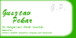 gusztav pekar business card