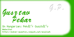 gusztav pekar business card